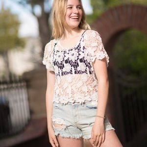 Xs adult crochet top LF